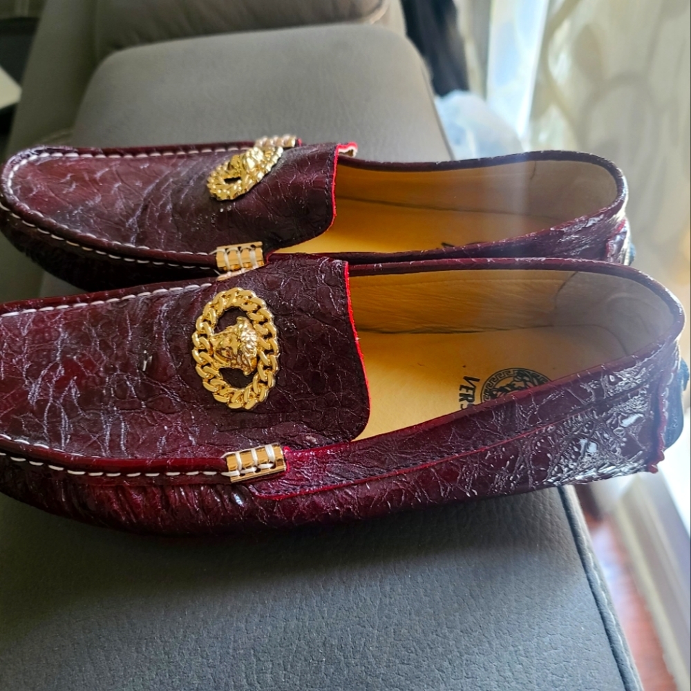 Versace leather dress shoe